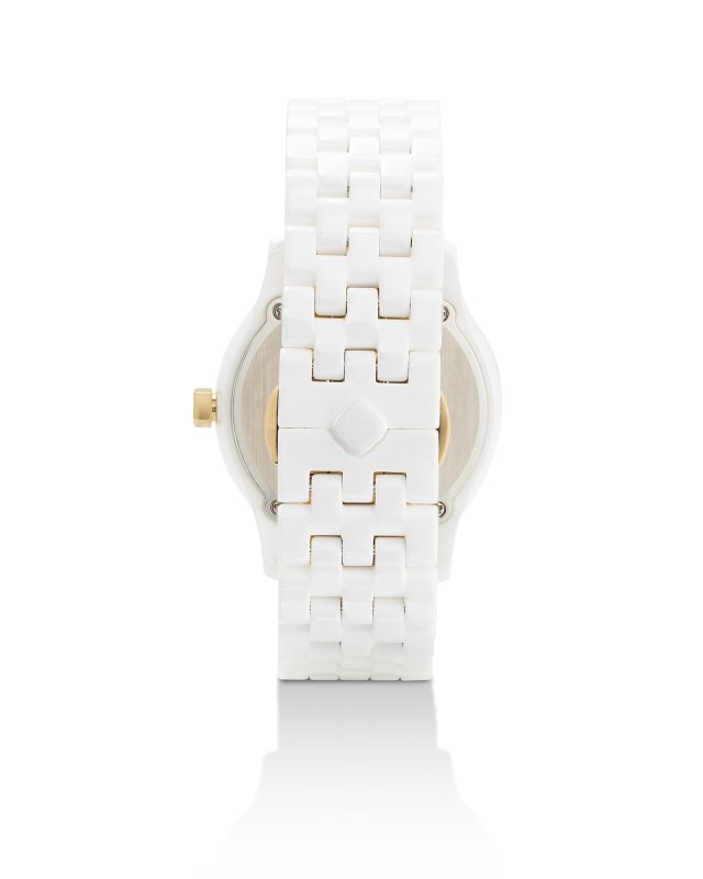 Alex Two Tone Stainless Steel 35mm Watch in White Ceramic image number 1.0